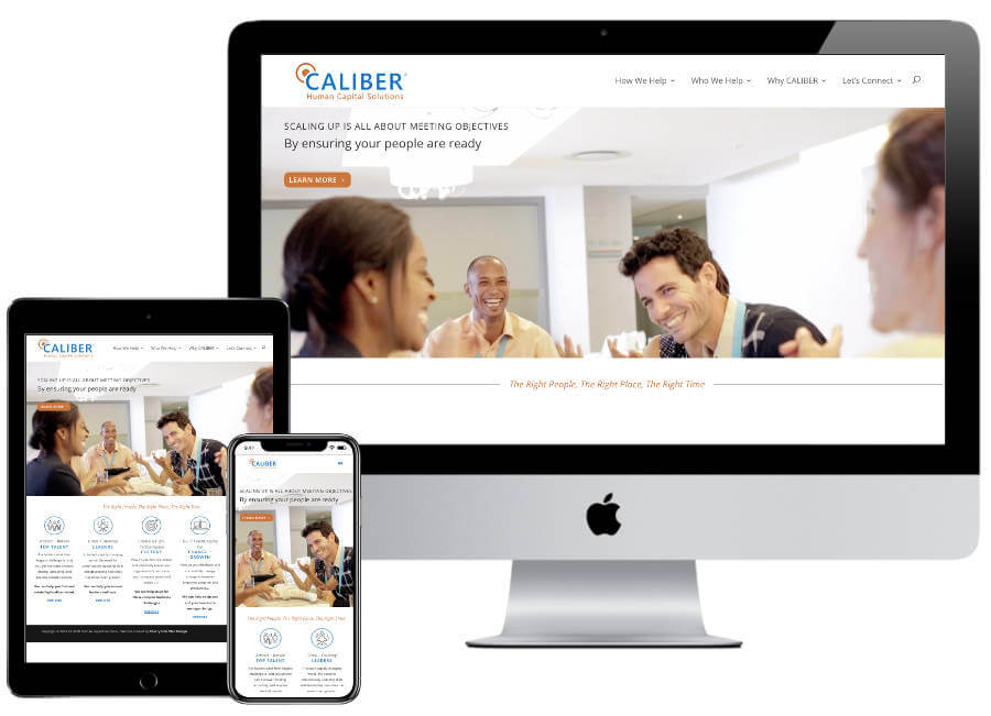 Caliber Human Capital Solutions - web design by Sherry Sink