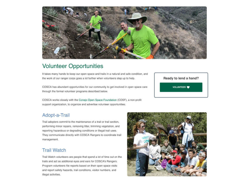 Conejo Open Space Conservation Agency volunteer opportunities