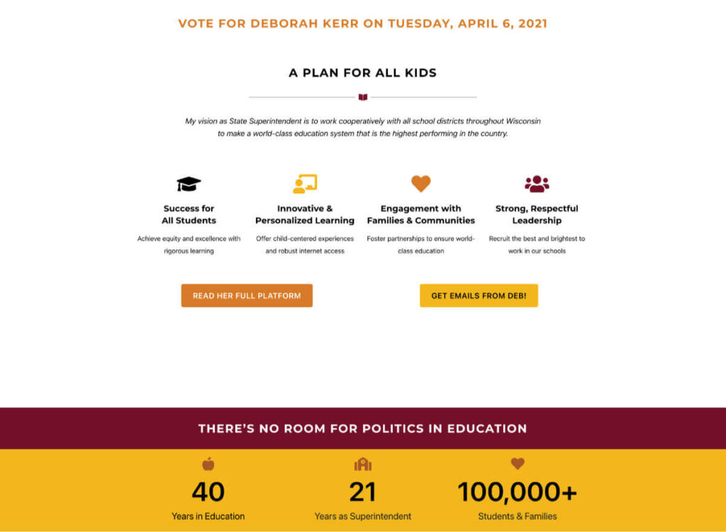 Kerr4Kids home page - campaign plan for all kids