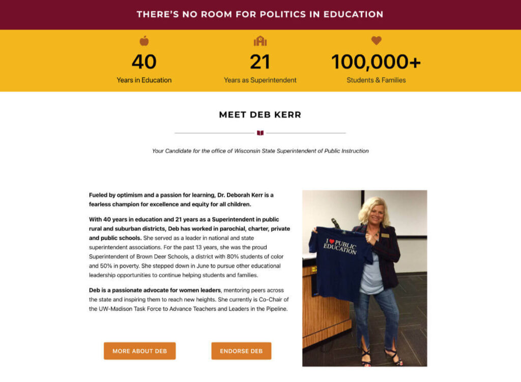 Kerr4Kids home page - meet Deb Kerr