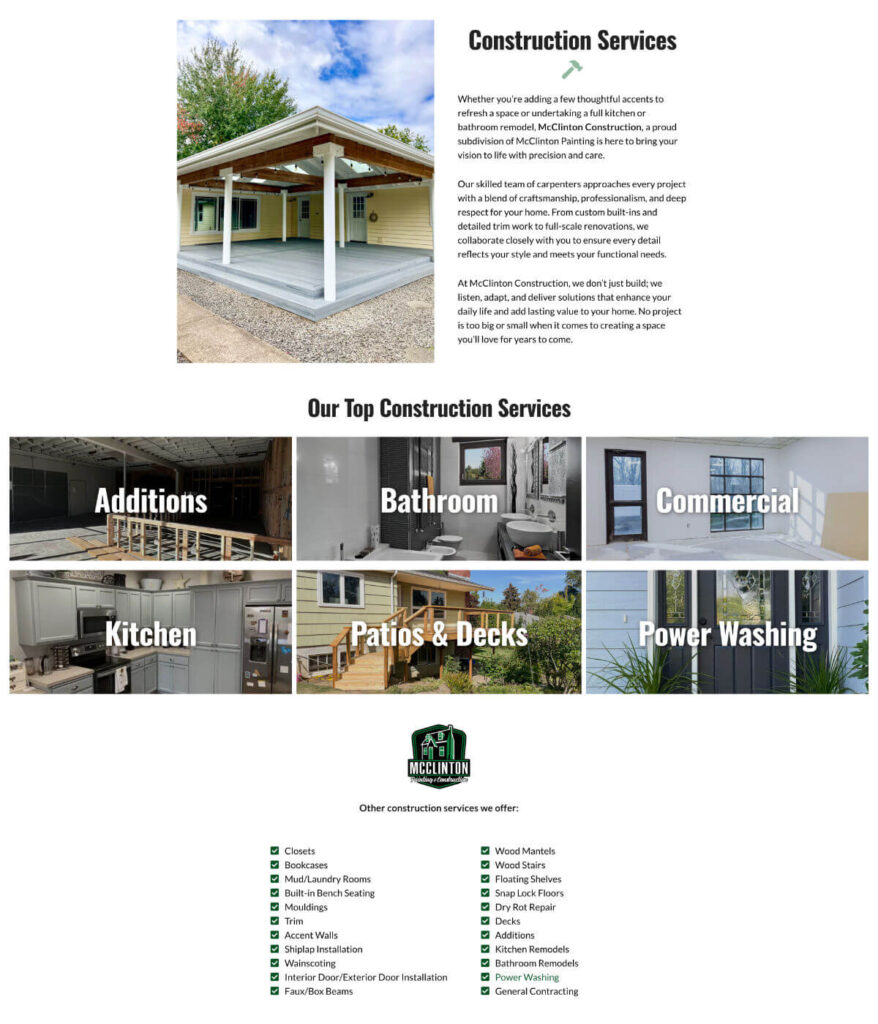 McClinton Painting construction services