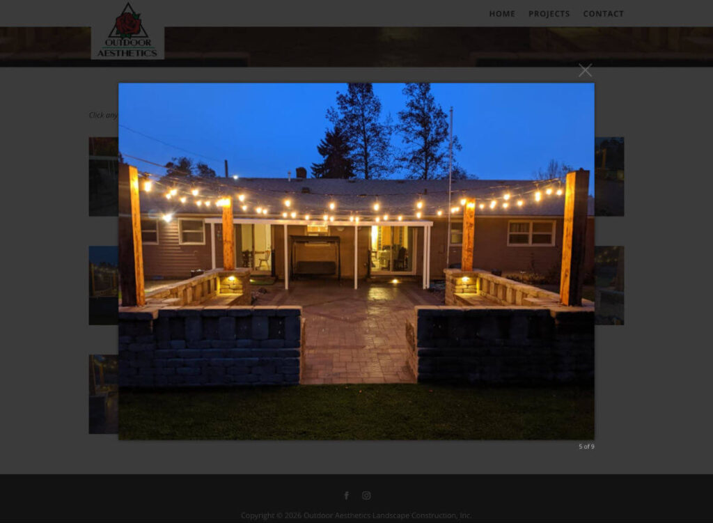 Outdoor Aesthetics Landscaping lightbox project image
