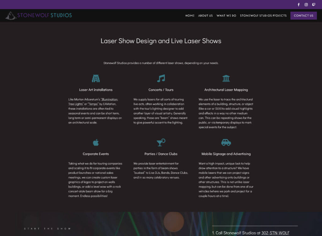 Stonewolf Studios - laser shows