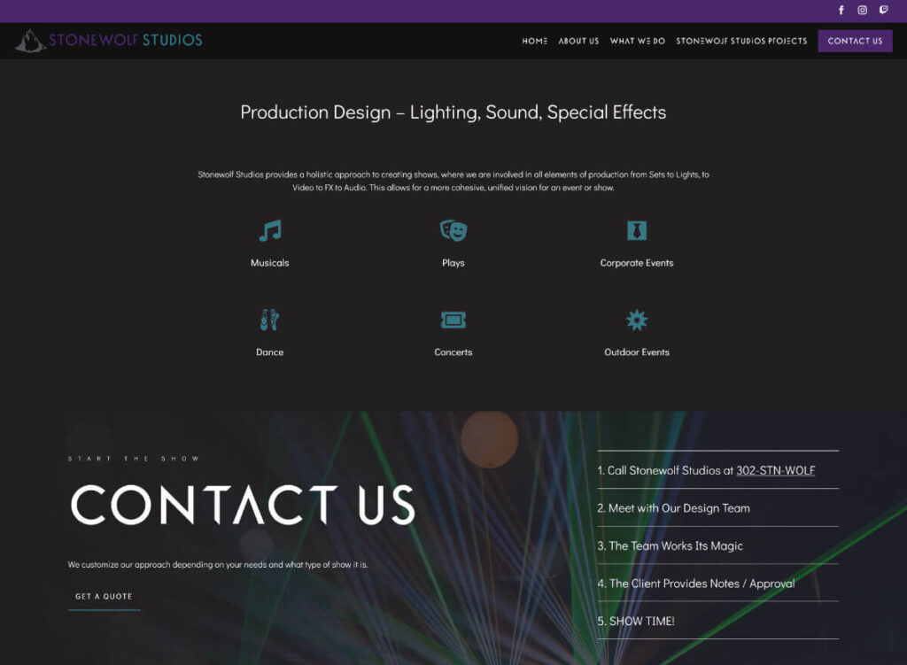 Stonewolf Studios - production design