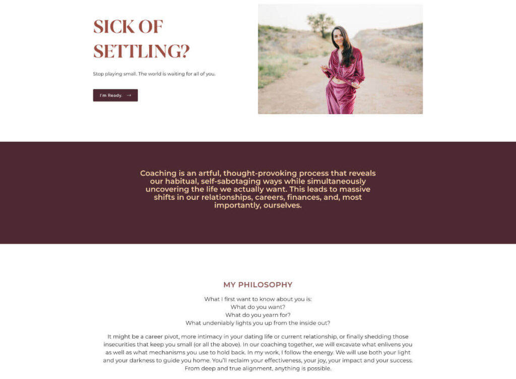 Vicky Aldana coaching services