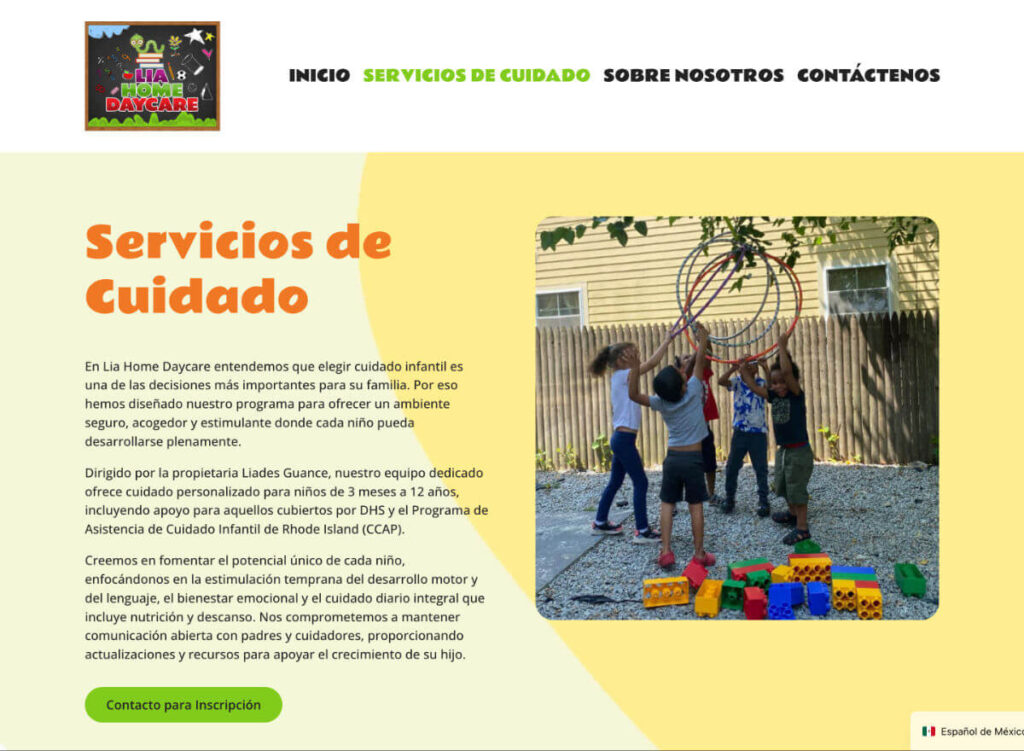 Lia Home Daycare - services in Spanish